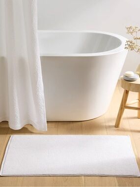 NWT QUINCE Turkish Cotton Bath Mat Silver 7276